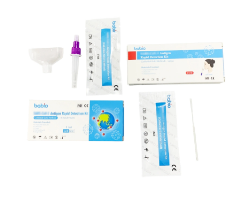 Quais são as etapas de teste do kit de detecção de antígeno Baibo Antigen Test?