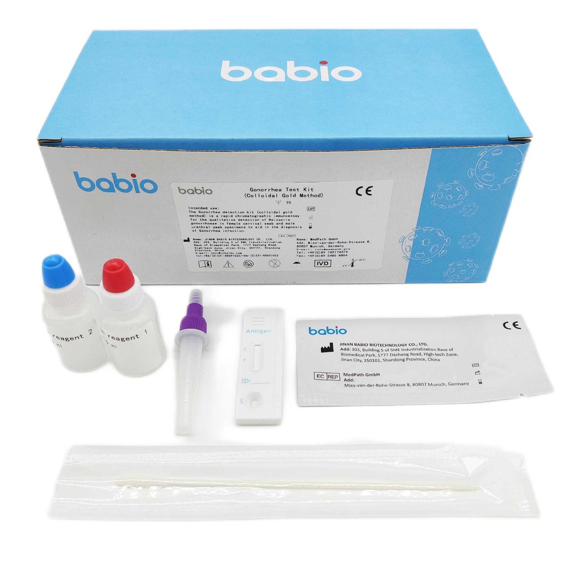 Kit de teste de gonorréia (método de ouro coloidal)