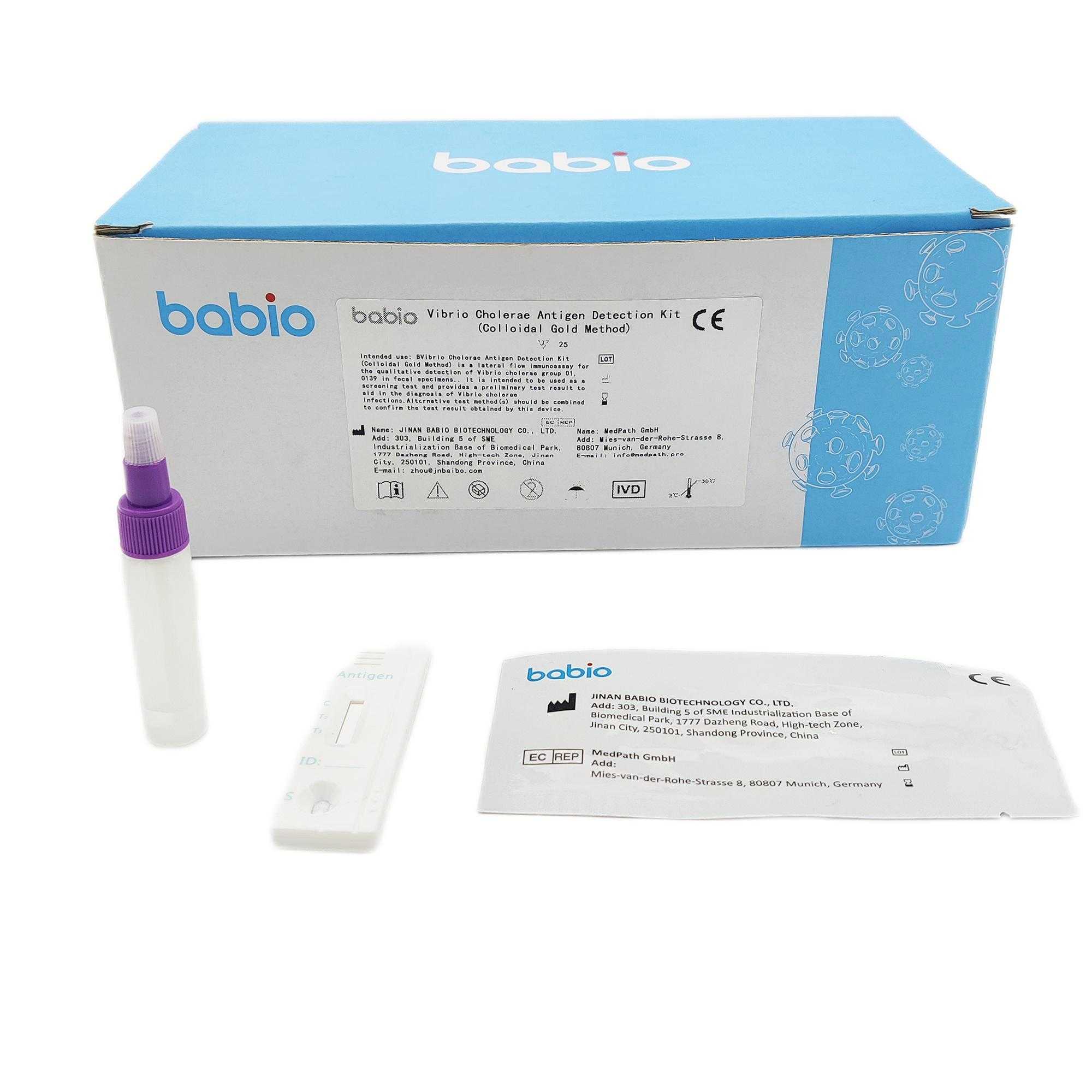 Kit de detecção de antígeno Vibrio Cholerae (método de ouro coloidal)